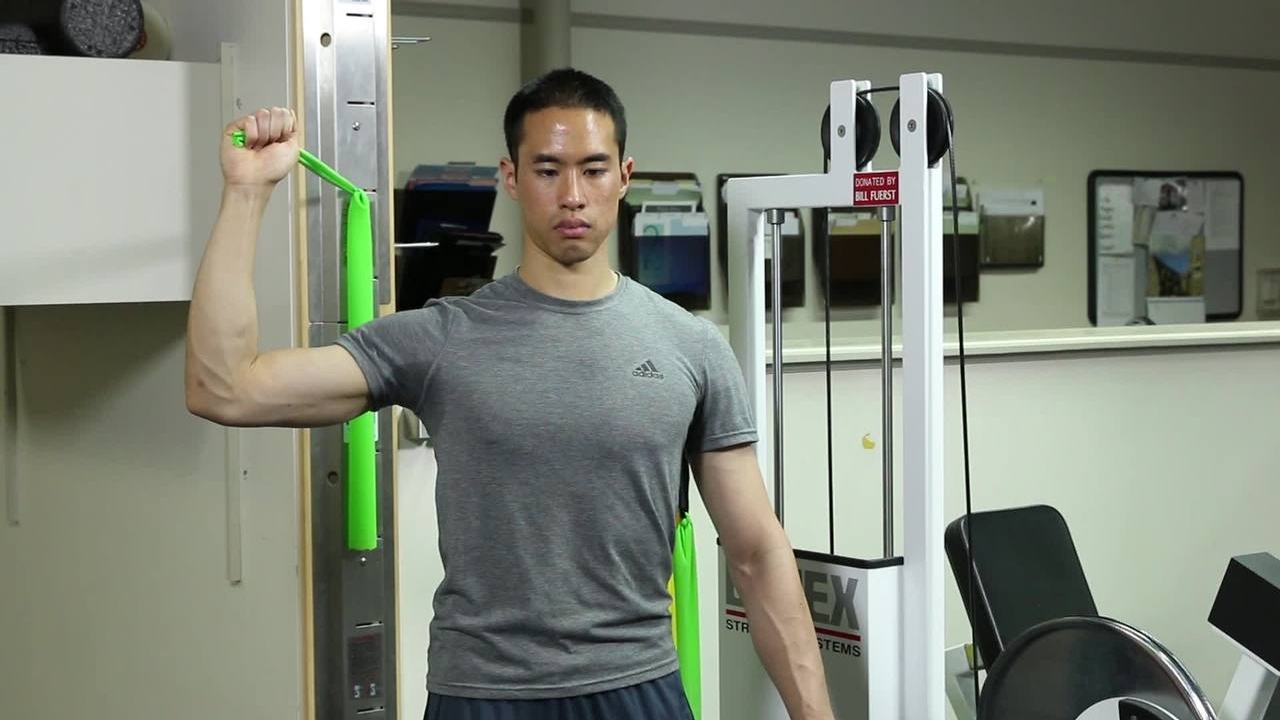 How to Perform Banded Shoulder Rotations - Muscle & Fitness