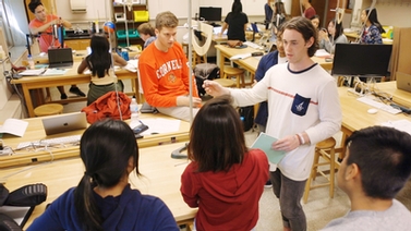 students doing a physics lab