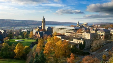 Aerial view of Cornell University.