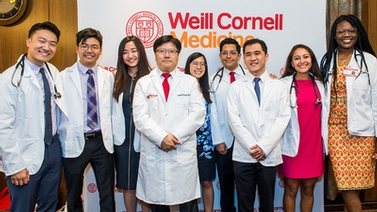 WCM dean with new medical students