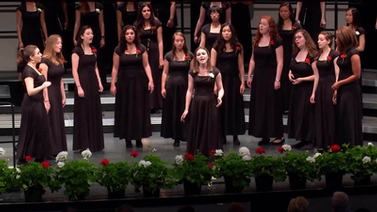 members of the Cornell University Chorus perform at Bailey Hall