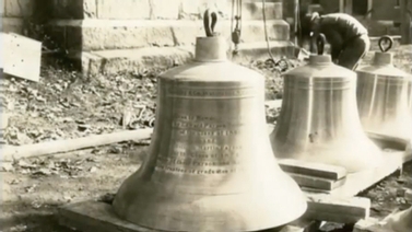 bells on the ground prior to installation