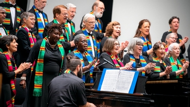 The Dorothy Cotton Jubilee Singers perform at the event