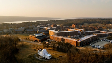 aerial photo of North Campus buildings