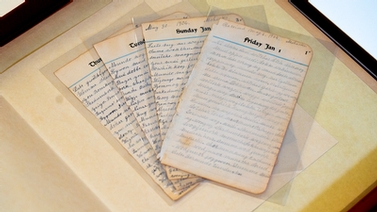 preserved diary pages