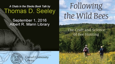 title slide featuring 'Following the Wild Bees' book cover
