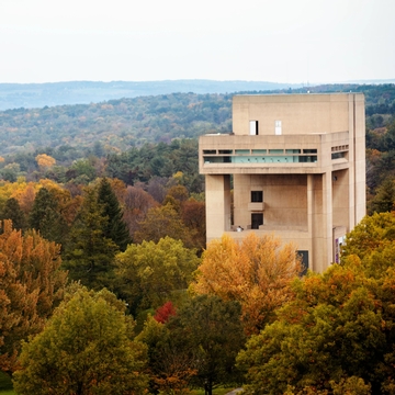 Johnson Museum during fall