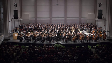 The Symphony Orchestra on stage.