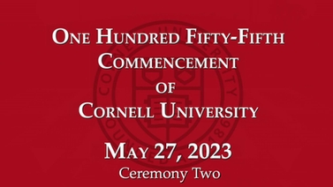 155th Commencement Ceremony two title card.