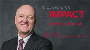 Research with impact Andrew Karolyi.