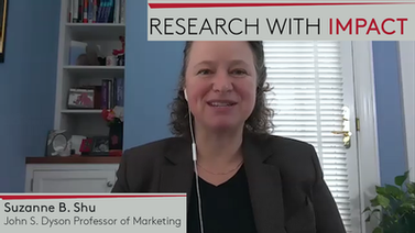 Research with impact: Suzanne B. Shu, marketing and management communication