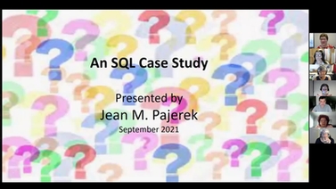 An SQL case study title slide.
