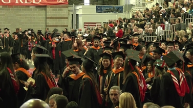 Graduates during the ceremony.