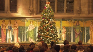 A Christmas Tree in Sage Chapel.