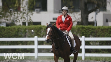 Susannah Calhoun riding a horse