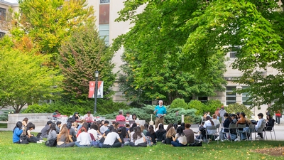 A Cornell class on the AG Quad