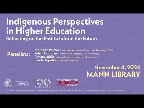 Indigenous Perspectives in Higher Education title card.