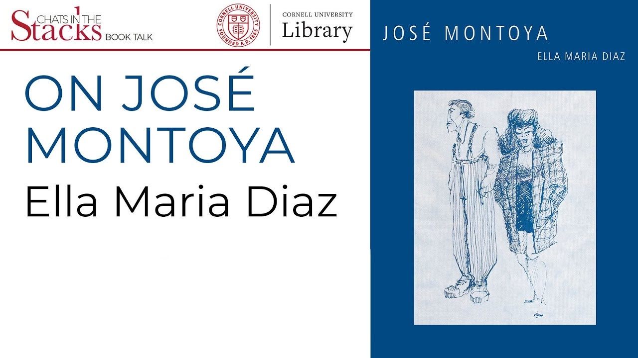 The title card of the presentation featuring the José  Montoya book cover.